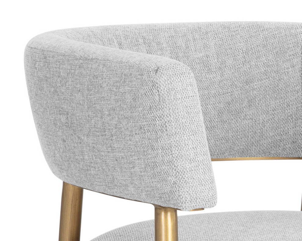 Maestro Dining Armchair Belfast Heather Grey   Midcentury   Dining Chairs   by Sunpan Modern Home  Houzz