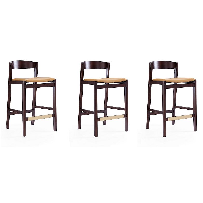 MANHATTAN COMFORT Klismos Counter Stool 3-piece Set