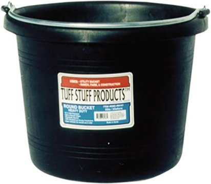 Tuff Stuff Products Heavy Duty Round Bucket Farm Animal Feeder， 8-qt