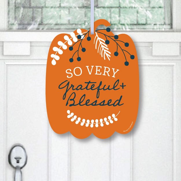 Big Dot Of Happiness Happy Thanksgiving Hanging Porch Fall Harvest Party Outdoor Decorations Front Door Decor 1 Piece Sign