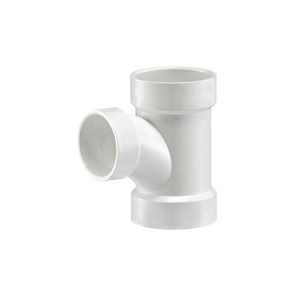 VPC 3 in. x 3 in. x 2 in. PVC DWV All Hub Reducing Sanitary Tee Fitting 34-LP401-338B