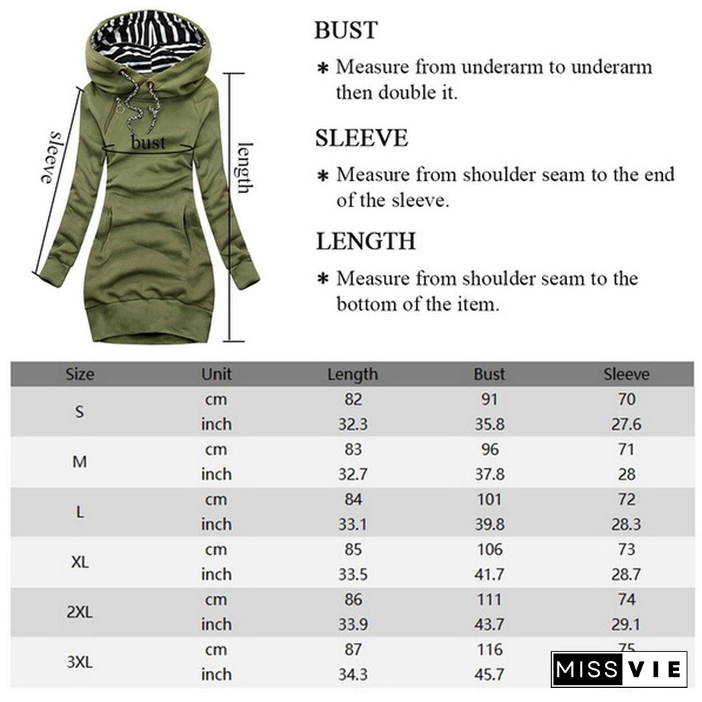 Women Sweater Dress Long Sleeve Hoodie Dress Autumn Winter Casual Slim Sweater Hoodies Dress Plus Size