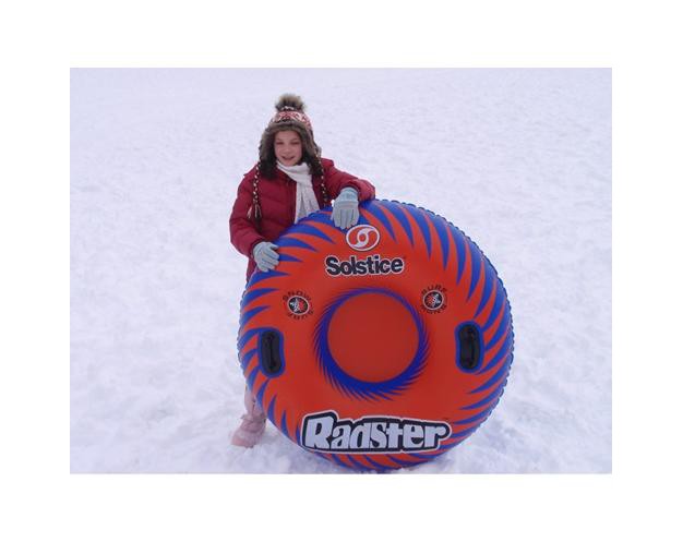 Inflatable Red And Blue Radster Swimming Pool And Snow Tube