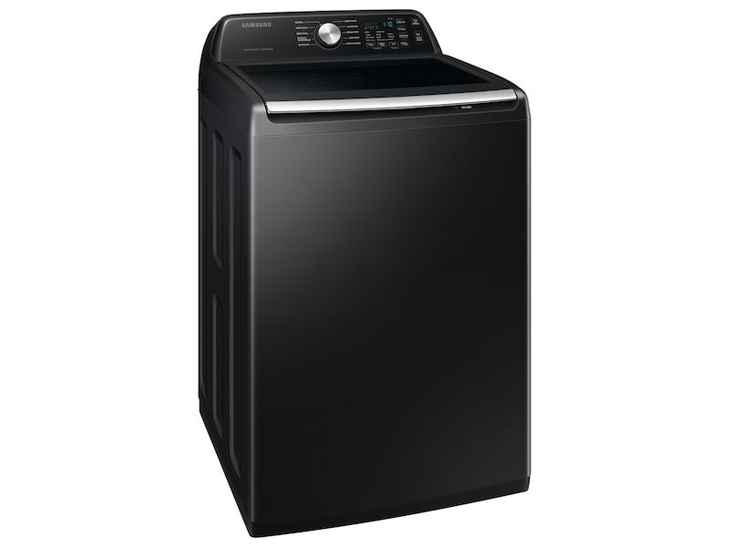 Samsung WA46CG3505AV 4.6 Cu. Ft. Large Capacity Smart Top Load Washer With Activewave™ Agitator And Active Waterjet In Brushed Black