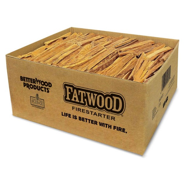 Better Wood Products Fatwood All Natural Waterproof Fire Logs Indoor outdoor Wood Fire Starter Sticks For Barbecue Fireplace amp Camping 50 Pounds