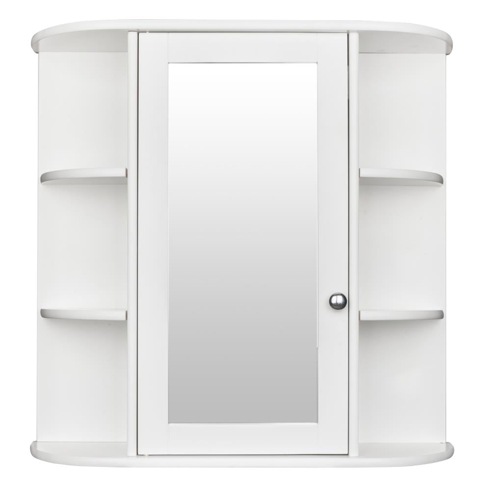 UBesGoo Wall Mounted Bathroom Storage Cabinet, Medicine Cabinet with Mirror Door and Adjustable Shelf, White