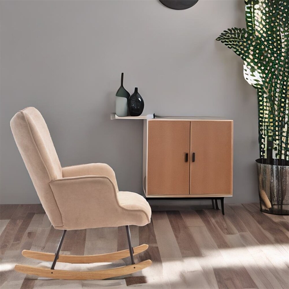 Simple Modern Style Rocking Chair for Living Room