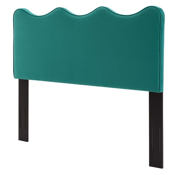 Monrovia Green Velvet Upholstered King/California King Size Headboard - - 34023766