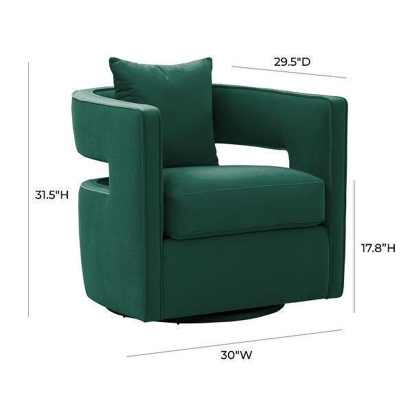 Kennedy Velvet Upholstered Swivel Chair