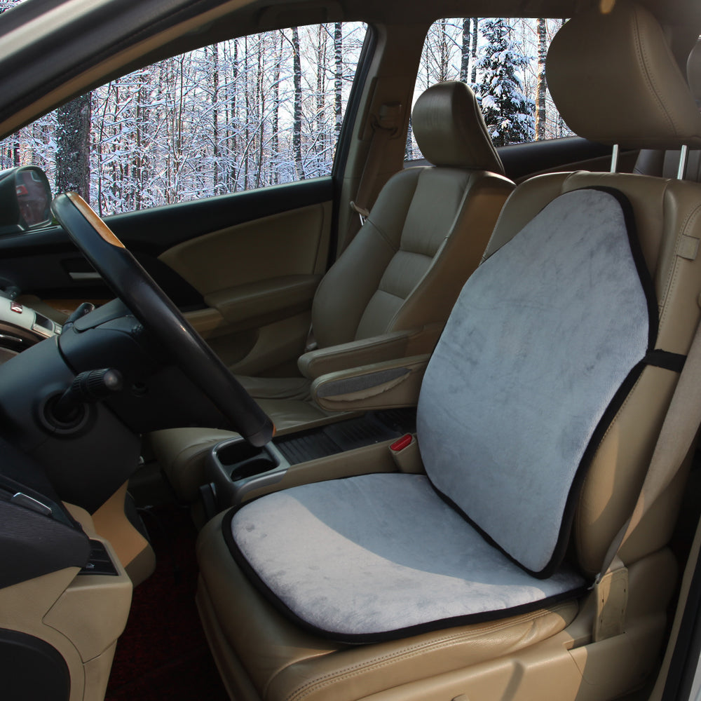 Leader Accessories Universal Car Seat Cover Cushion Grey Seat Protector Double Sides Multi-Funtional Seat Cushion for Summer and Winter Easy Instation