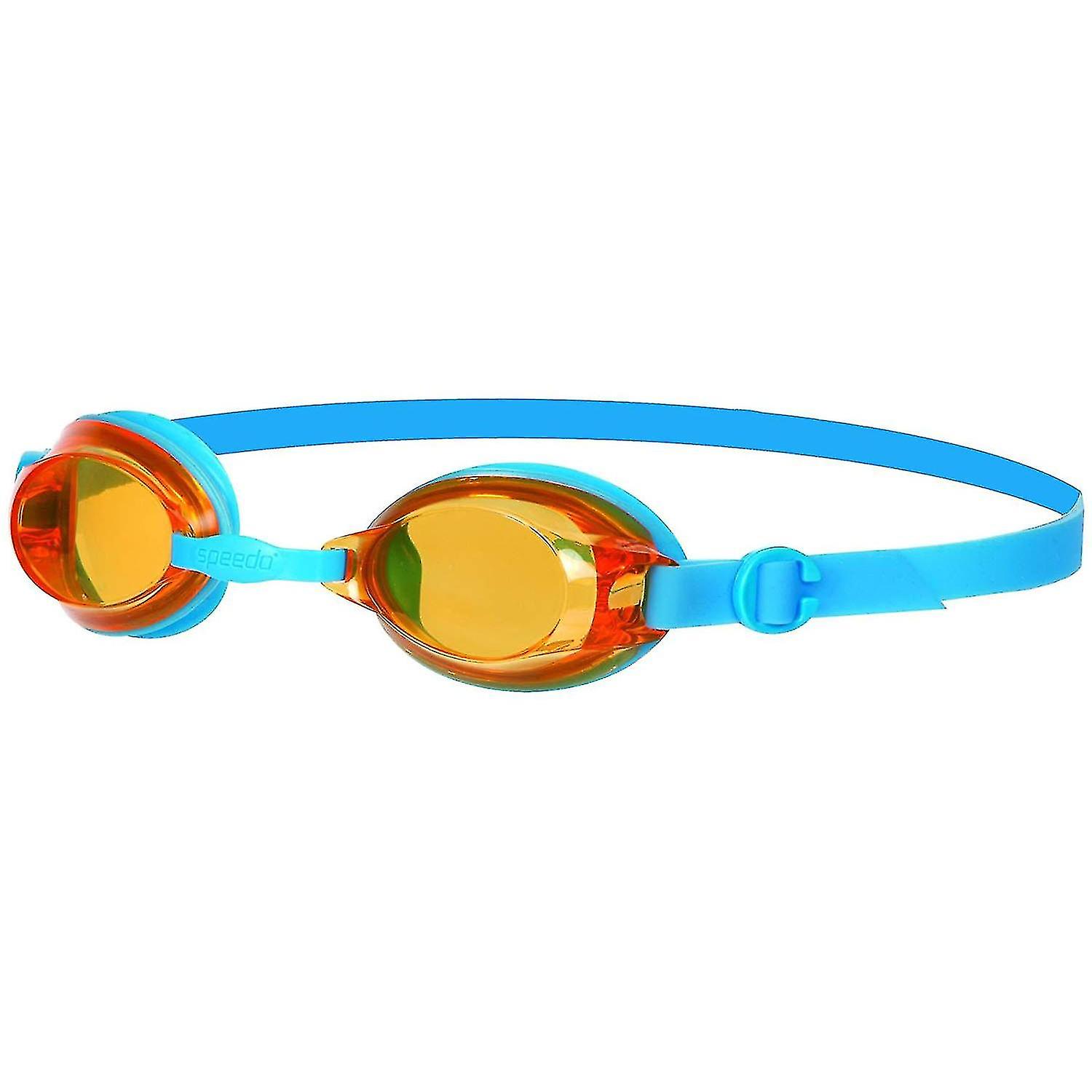 Speedo Jet Junior Kids Uv Anti Fog Swimming Goggles (6-14 Years) - Blue/orange