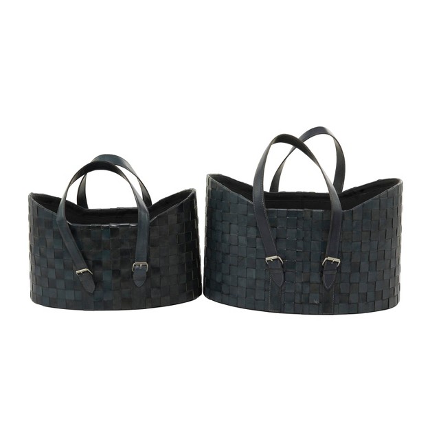 Set Of 2 Storage Baskets Black Olivia amp May