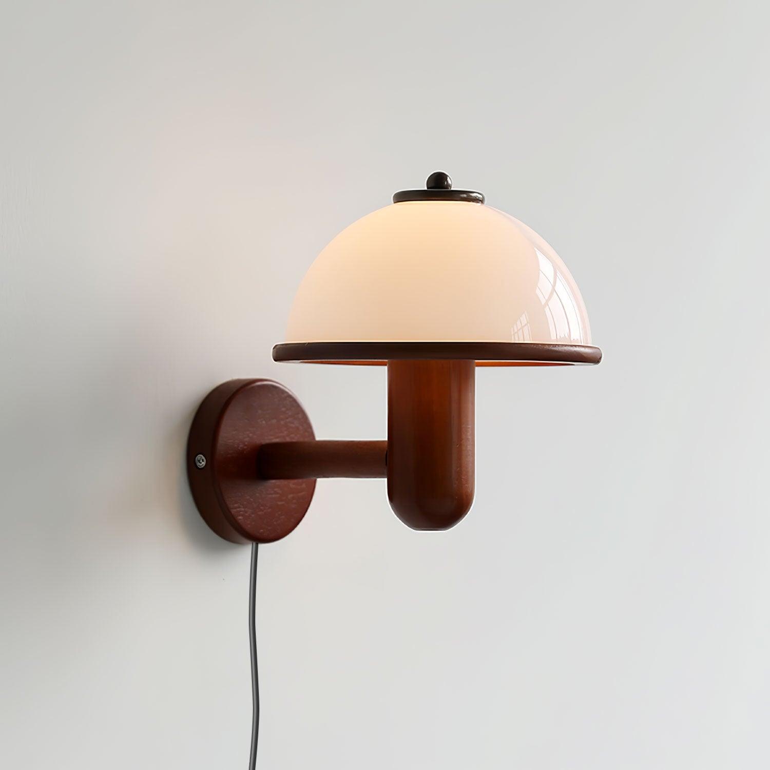 Mushroom Wood Wall Lamp