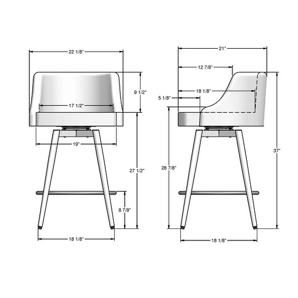 Amisco Duncan Swivel Counter Stool