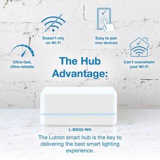 Lutron Caseta Smart Lighting Dimmer Switch Starter Kit with Smart Hub (P-BDG-PKG1W) P-BDG-PKG1W