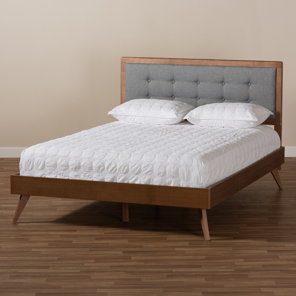 Carson Carrington Ulas Mid century Fabric Platform Bed