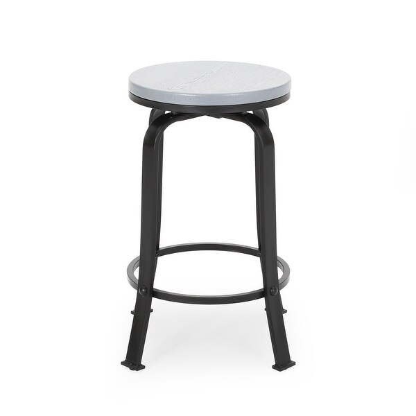 Skyla Industrial Swivel Counter Stools (Set of 2) by Christopher Knight Home