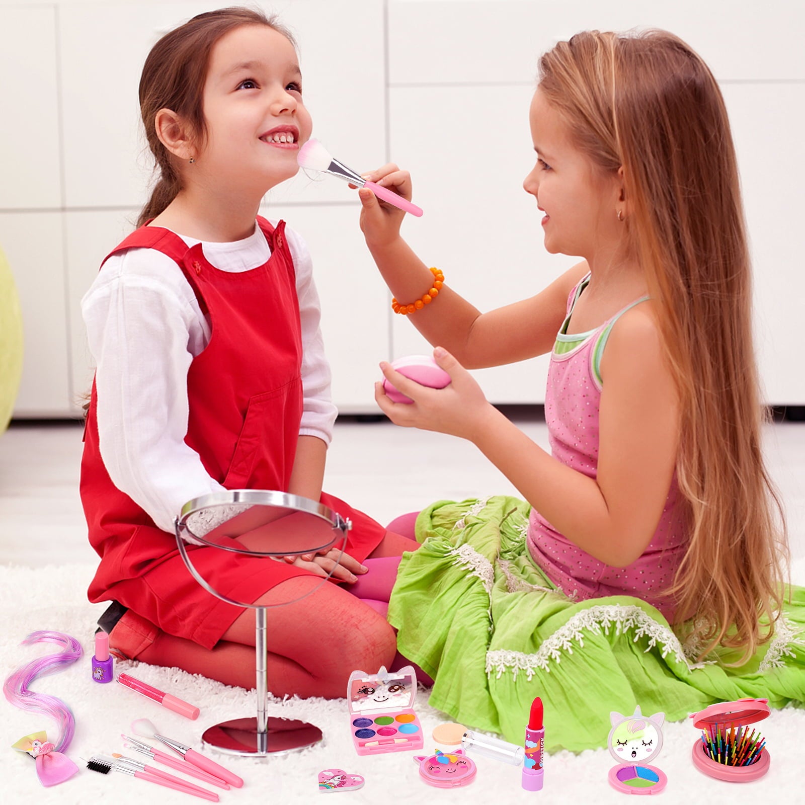 Kids Makeup Set for Girls， Sendida Real Washable Makeup Toy for Little Girl Princess Play Make Up Birthday Gift Toy for Toddler Kid Girls Children Age 4 5 6 7 8 9 10 Year Old