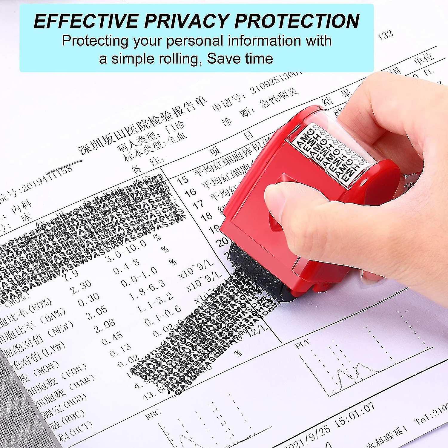 5pcs Privacy Stamp Roll Id Protection Roller Stamp Identity Theft Protection Roller Stamp Wide Rolle