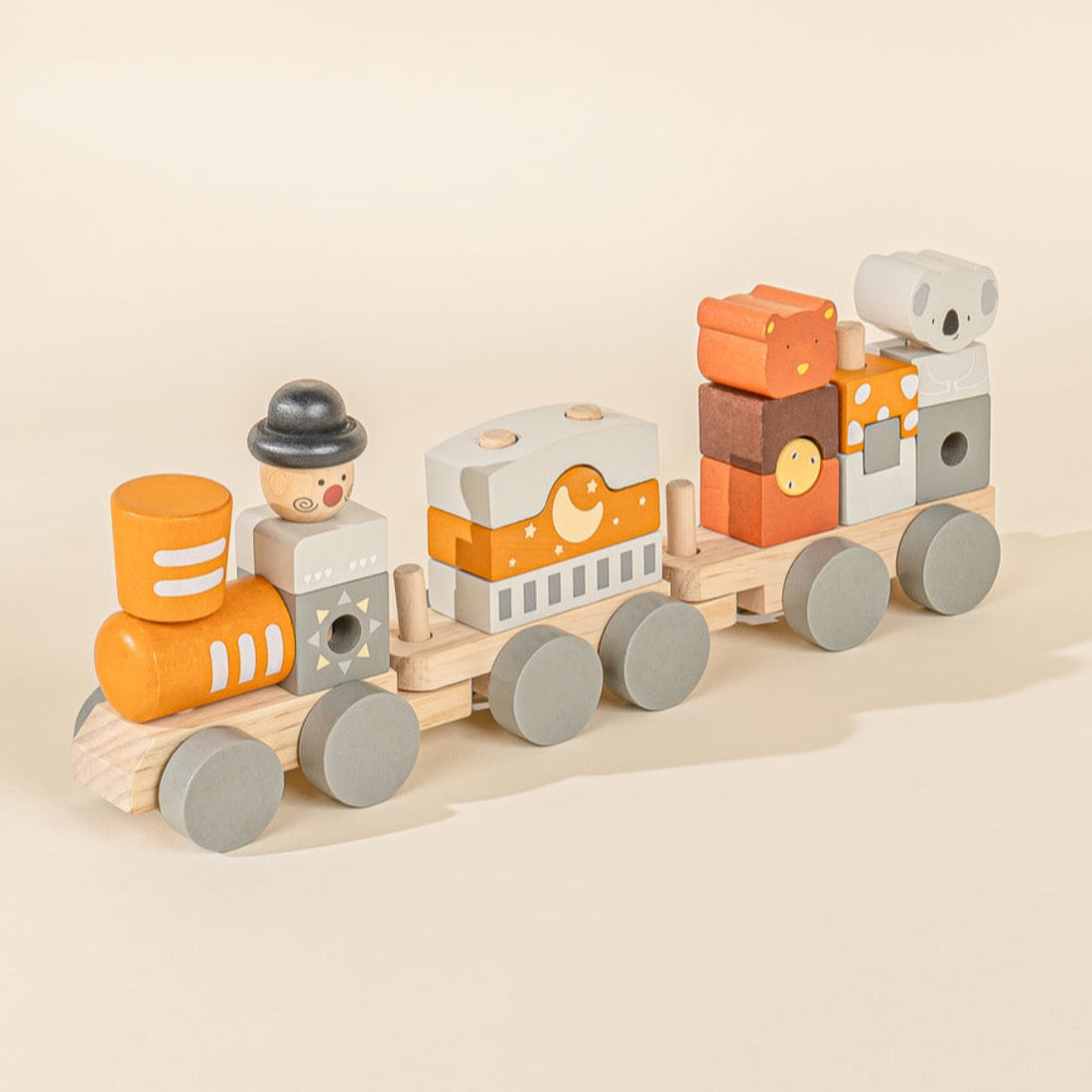 Wooden Stacking Train - Circus by Coco Village