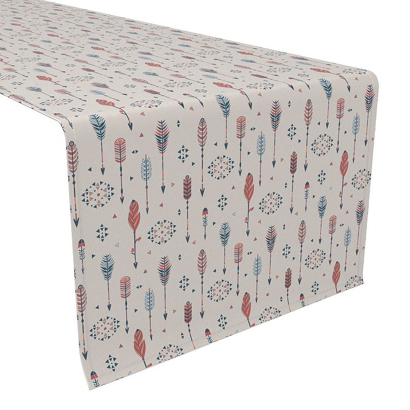 Table Runner， 100% Polyester， 14x108， Ethnic Arrows