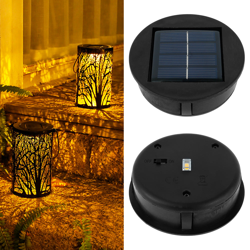 Fyeme 1Pc Solar Lights Replacement Top， Solar Panel Lights Bulb Replacement Part， Solar Replacement Top Solar Lantern for Outdoor Hanging Lanterns DIY Table Lights Garden Patio Decor (8cm)