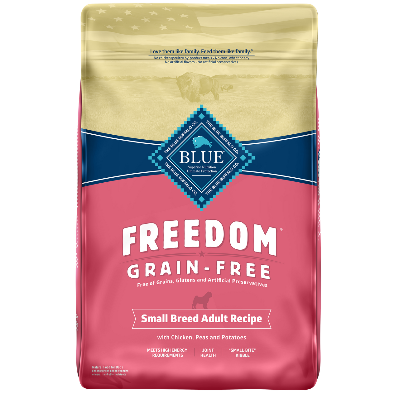 Blue Buffalo Freedom Grain-Free Chicken Recipe Small Breed Adult Dry Dog Food， 11 Lb. Bag