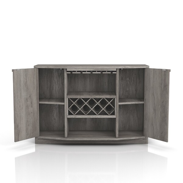 Wilkinson Vintage Gray Oak Buffet and Sideboard with Wine Storage