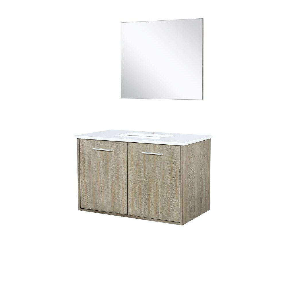 Fairbanks 24 in W x 20 in D Rustic Acacia Bath Vanity  Cultured Marble Top and 18 in Mirror