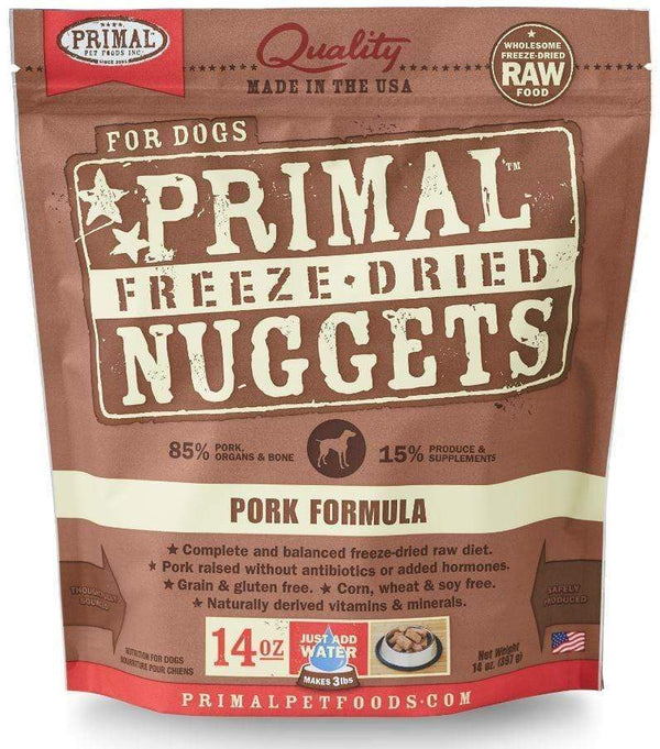 Primal Freeze-Dried Nuggets Grain Free Pork Formula Complete Diet Dog