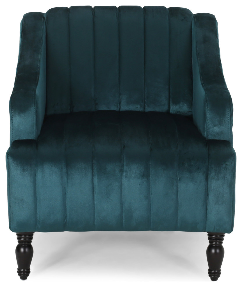 Candice Glam Velvet Club Chair   Traditional   Armchairs And Accent Chairs   by GDFStudio  Houzz