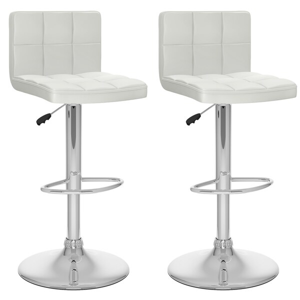 Strick and Bolton Campana Adjustable Leatherette Bar Stool (Set of 2)