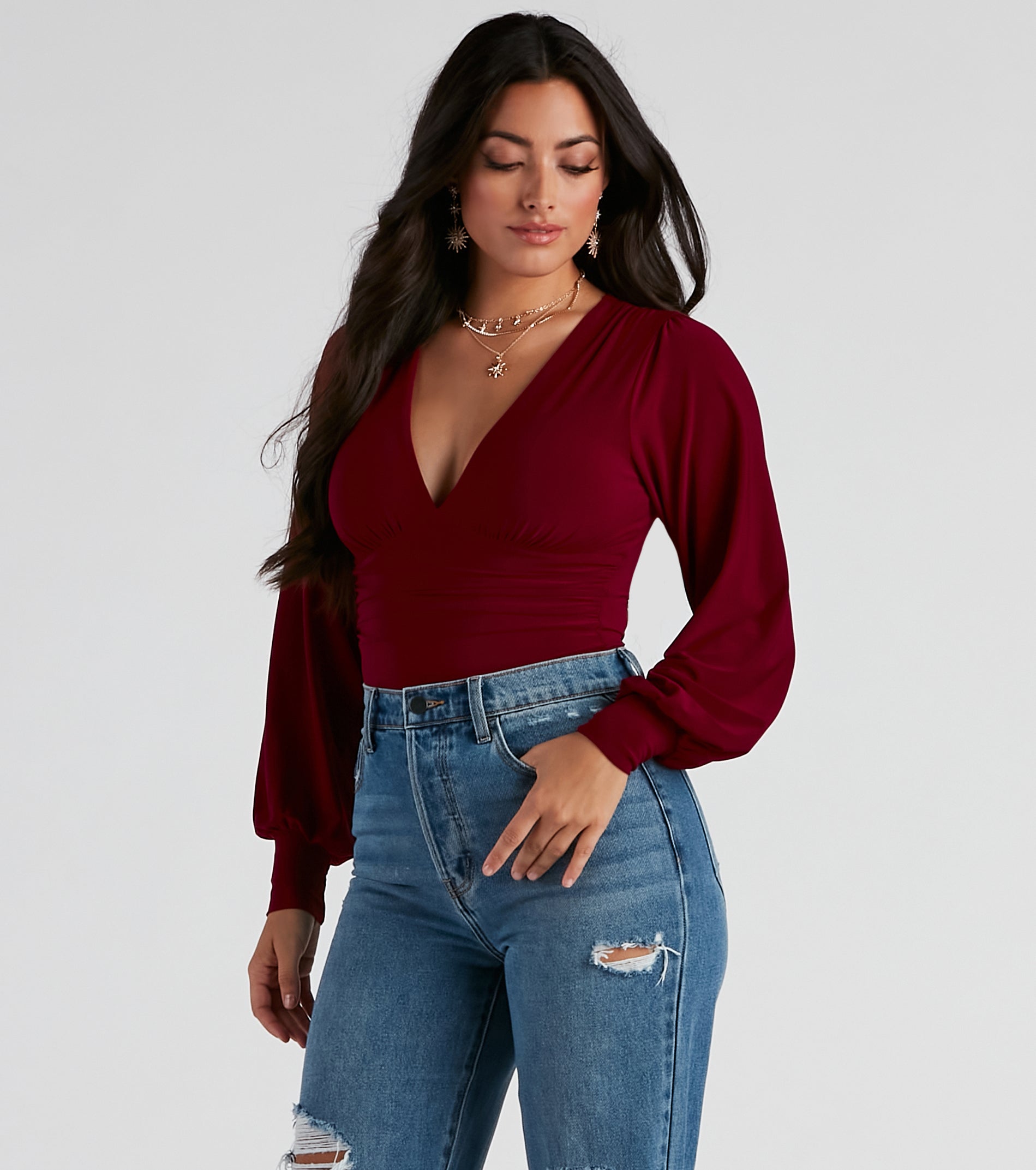 Bring The Drama Puff Sleeve Bodysuit