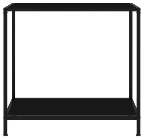 vidaXL Console Table Entryway Table Narrow Side Table Black Tempered Glass   Transitional   Console Tables   by vidaXL LLC  Houzz