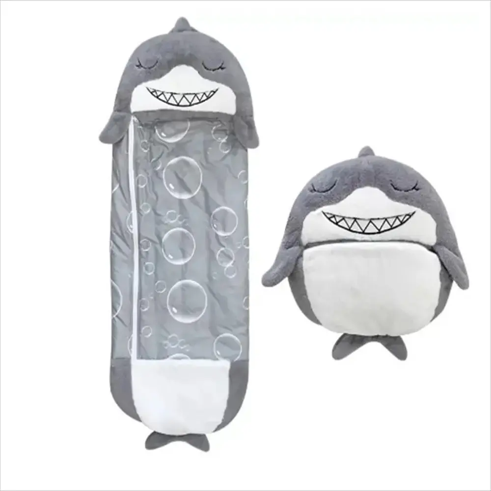 Creative new foldable children's cartoon animals warm and kick   proof outdoor camping sleeping bag