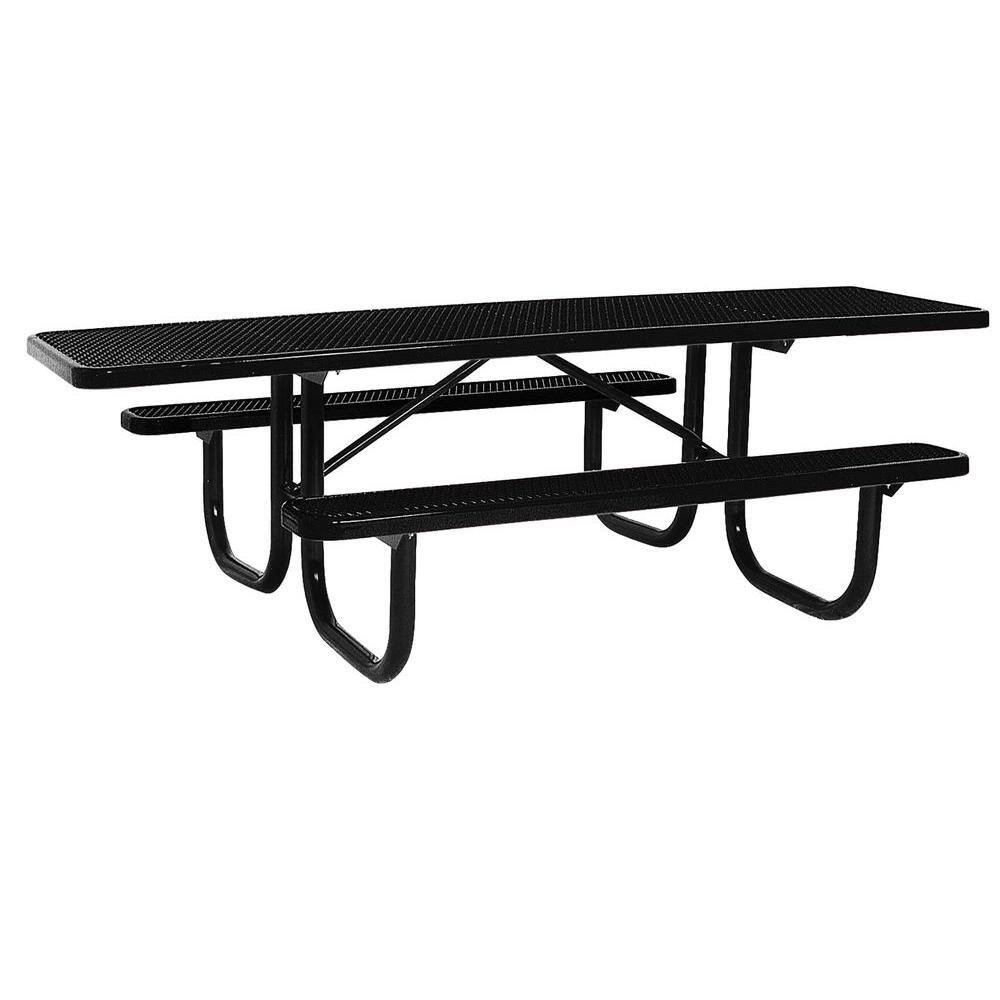 Portable 8 ft. Black Diamond Commercial ADA Rectangular Table LC4281A-BLACK