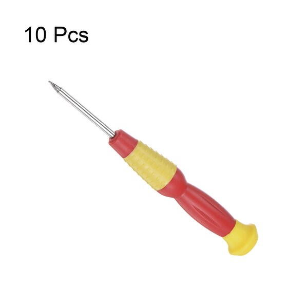 0.8mm Star Head Screwdriver for Watch Eyeglasses Electronics Repair， 10 Pcs - Yellow， Red - - 37422474