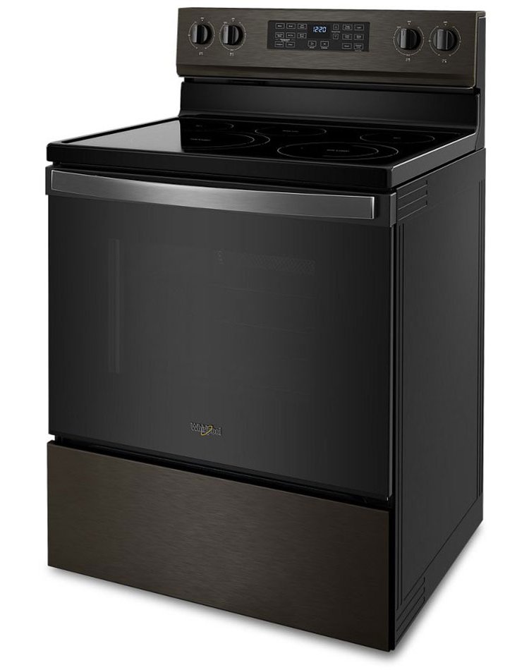 Whirlpool 5.3 Cu. Ft. Fingerprint Resistant Black Stainless Electric 5-In-1 Air Fry Oven