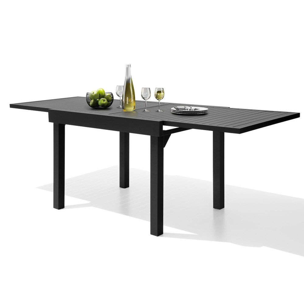 Outdoor Rectangle Extendable Dining Table by Crestlive Products   28.74\