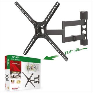 Barkan a Better Point of View Barkan 29 in. to 65 in. Full Motion - 4 Movement Flat  Curved TV Wall Mount Black Patented Touch  Tilt UL Listed 3400.B