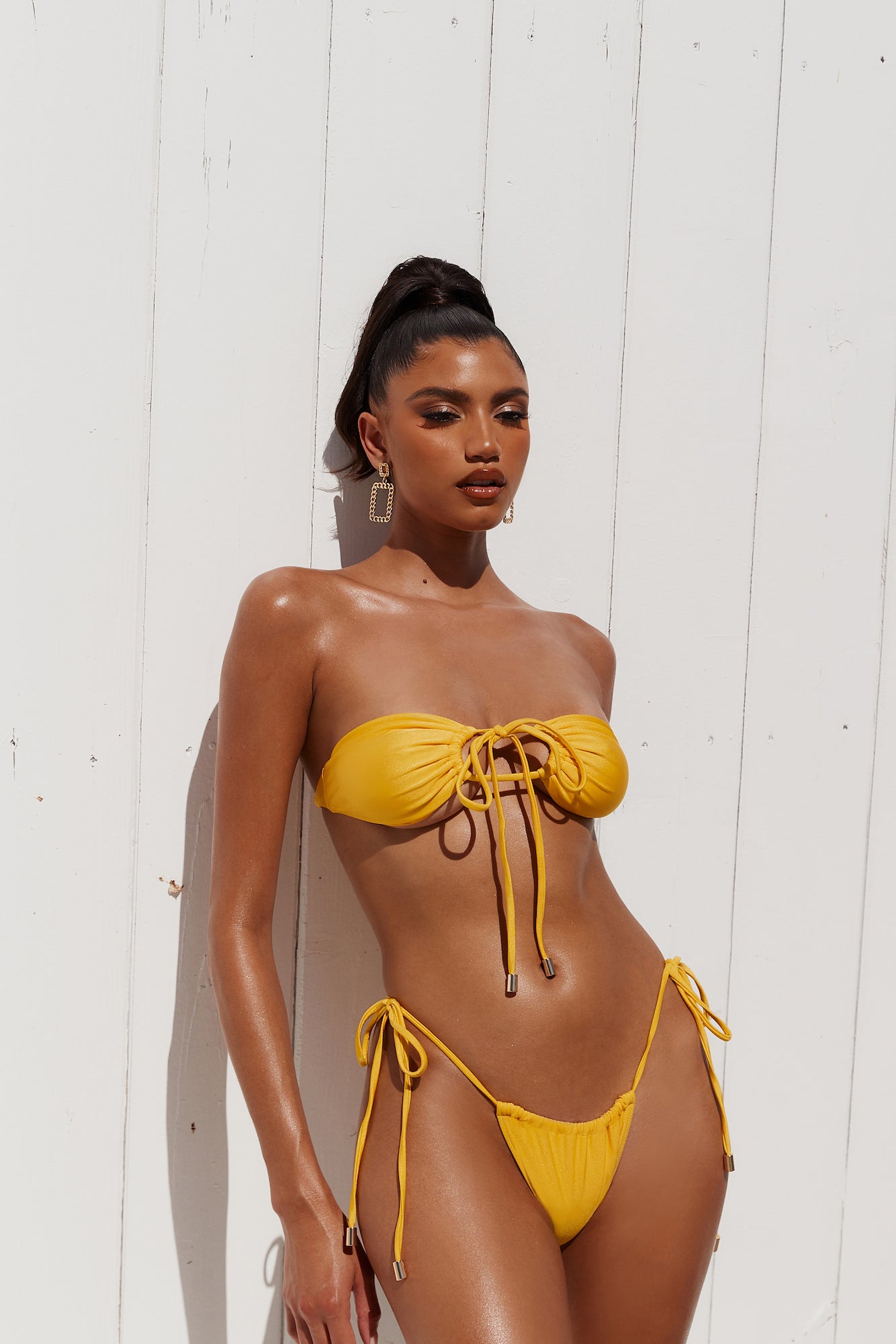 HELLO MOLLY Midnight In Monaco Swim Bottoms Yellow