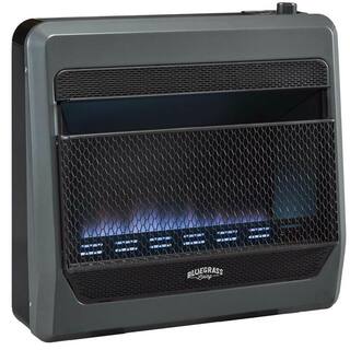 BLUEGRASS LIVING 30000 BTU Propane Gas Vent Free Blue Flame Gas Space Heater With Blower and Base Feet 200093