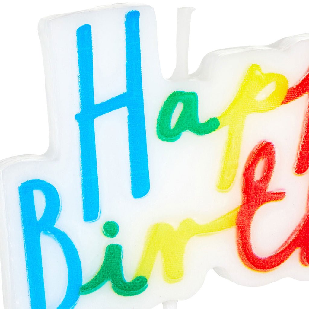 Hallmark  Rainbow Lettering Happy Birthday Candle