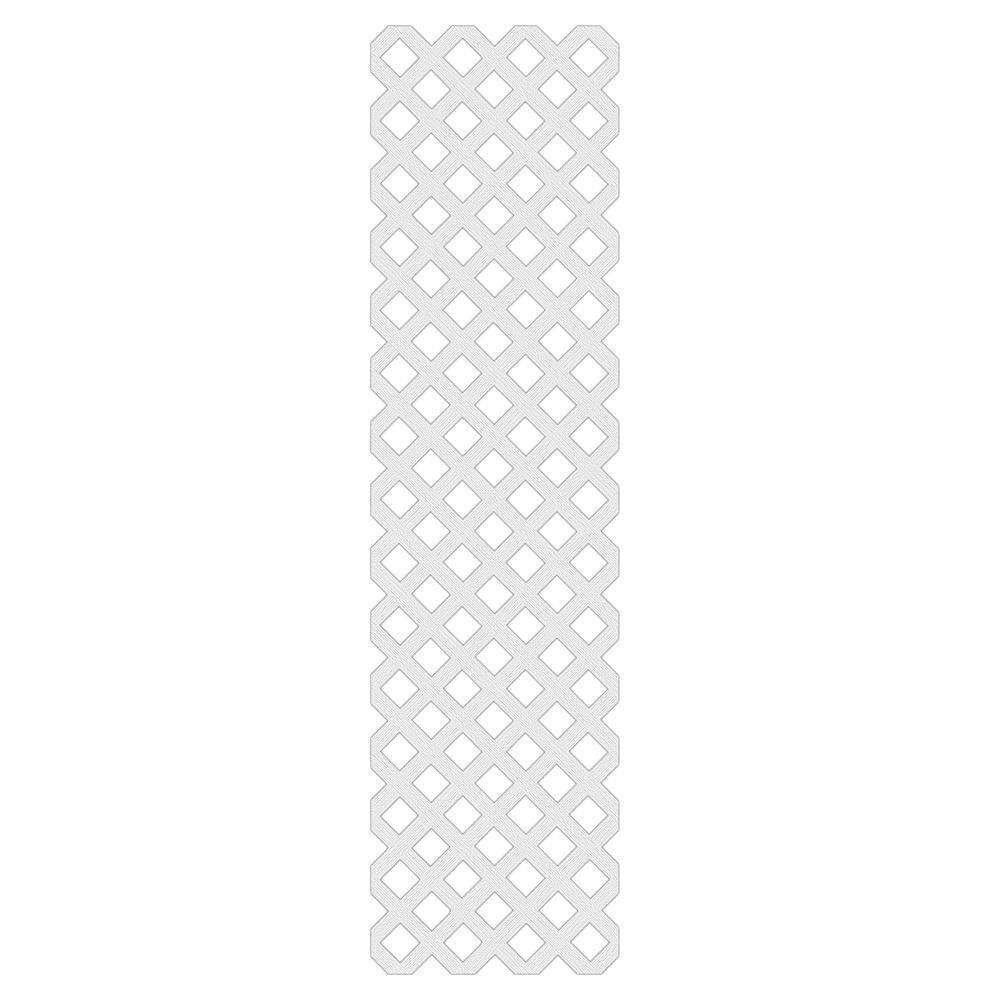 Veranda 2 ft. x 8 ft. White Garden Diamond Vinyl Lattice 73004010