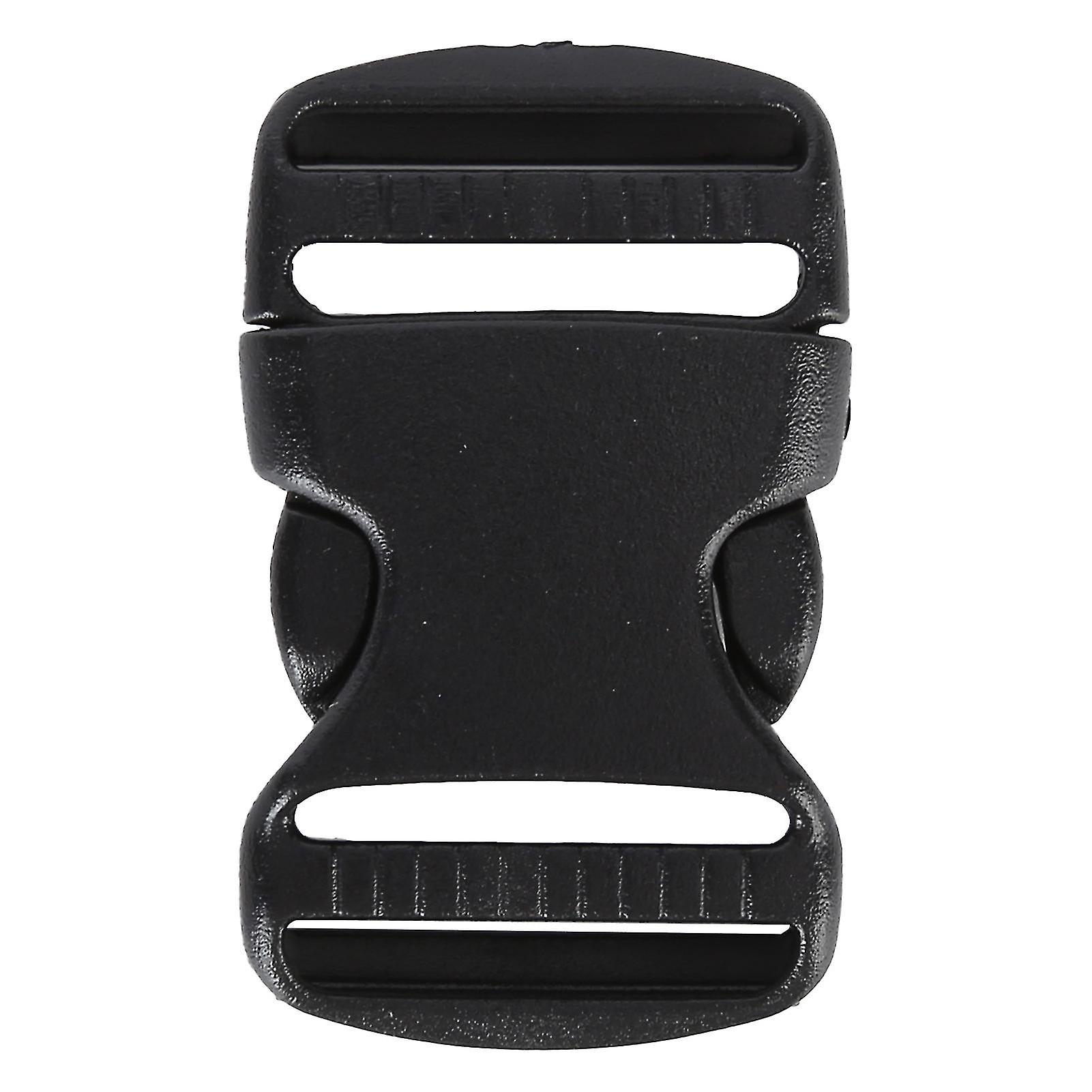 5pcs Quick Release Buckle Plastic Dual Adjustable Strap Buckles Replacement Diy Craft For Backpack Blackfor 20mm Width Strap