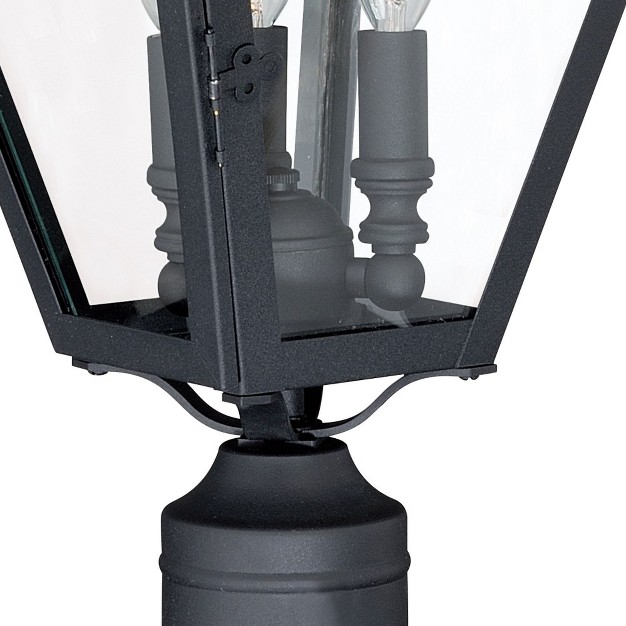 Vaxcel Nottingham 3 Light Post Light Textured Black