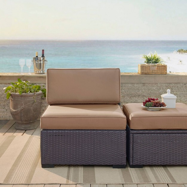 Biscayne Outdoor Steel Armless Chair Crosley