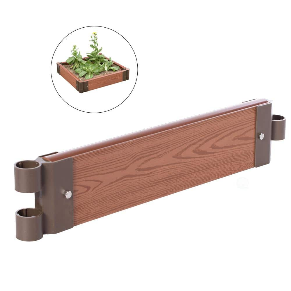 Gardenised Classic Traditional Durable Wood- Look Raised Outdoor Garden Bed Flower Planter Box QI004007S