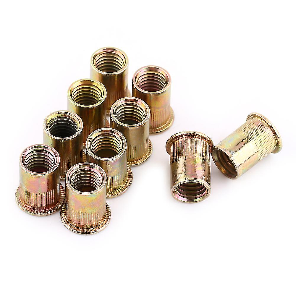 M3-M12 Carbon Steel Flat Threaded Rivet Nut Flange Rivnut Nutsert Fastener(M12x20pcs)