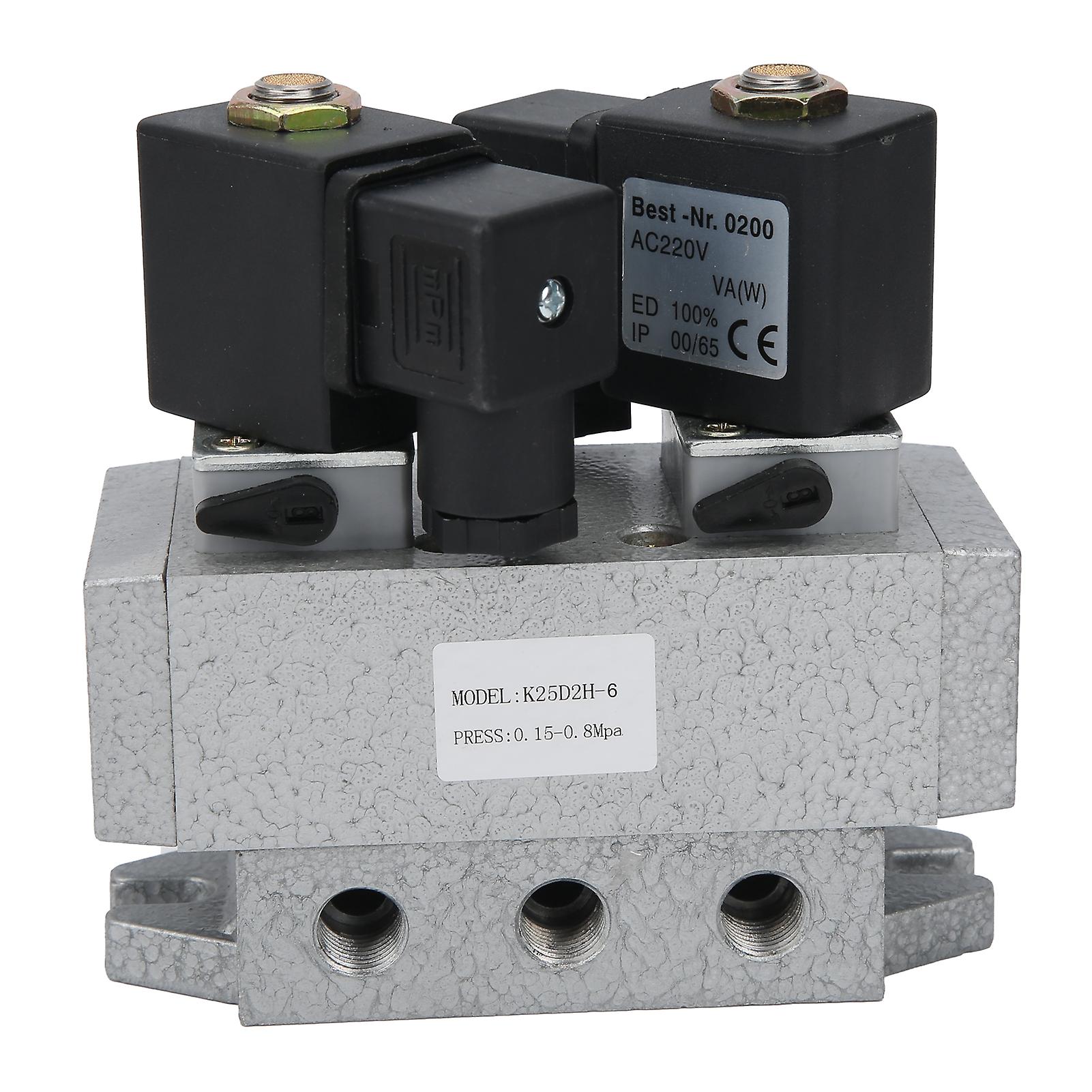 Electric Solenoid Valve G1/8in 2 Position 5 Way 2 Control Directional Valve K25d2h-6ac220v